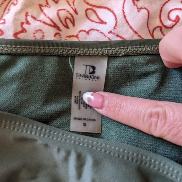 Green mesh strappy bikini - Picture 7 of 9